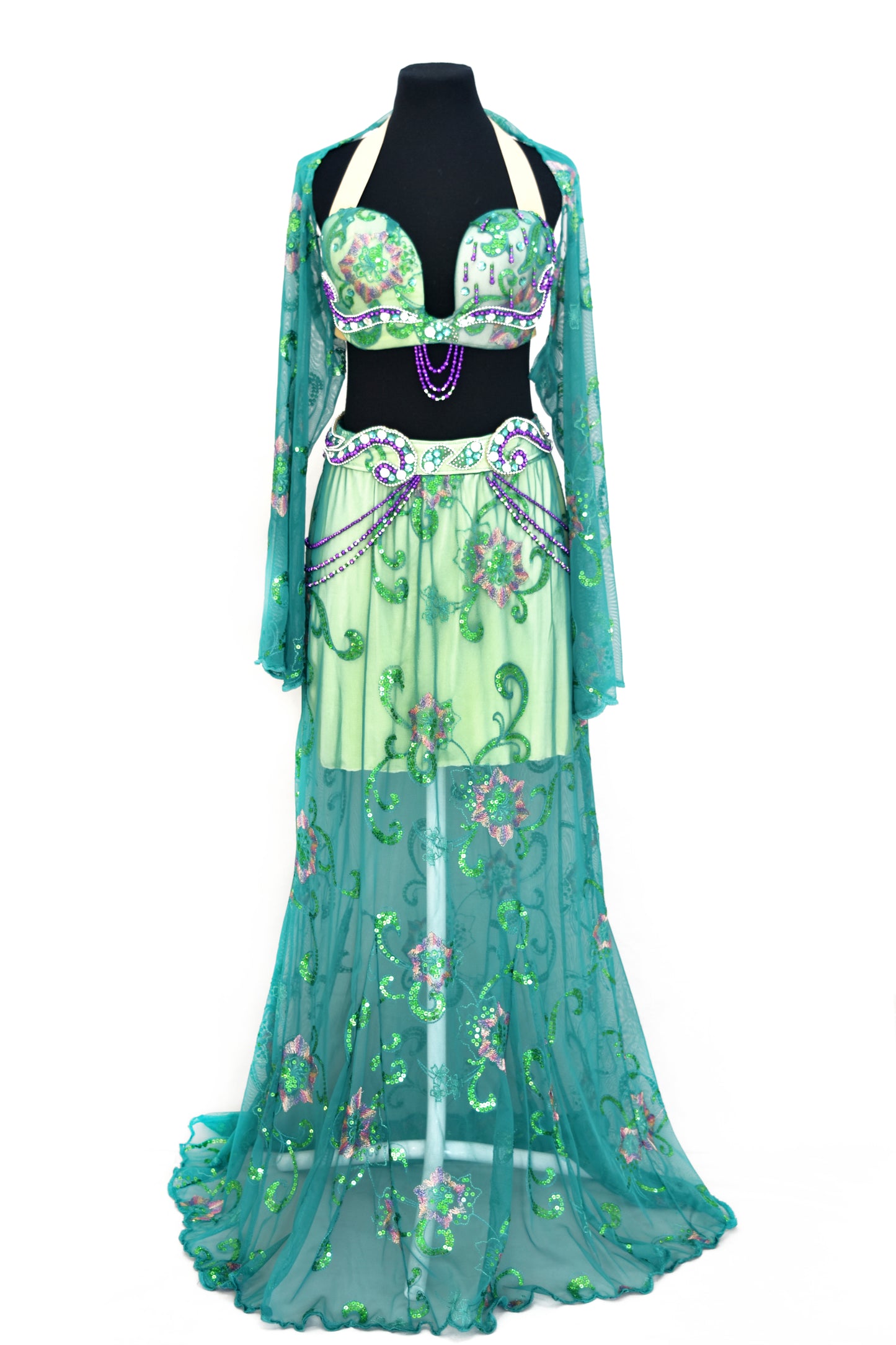 Fairies - Belly dance costume Verde esmeralda