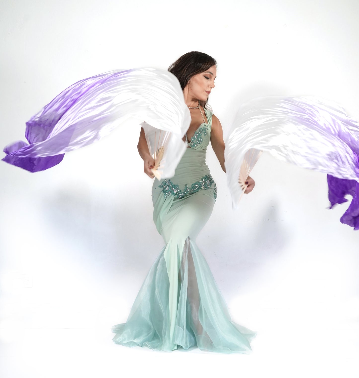 Fan veils lila