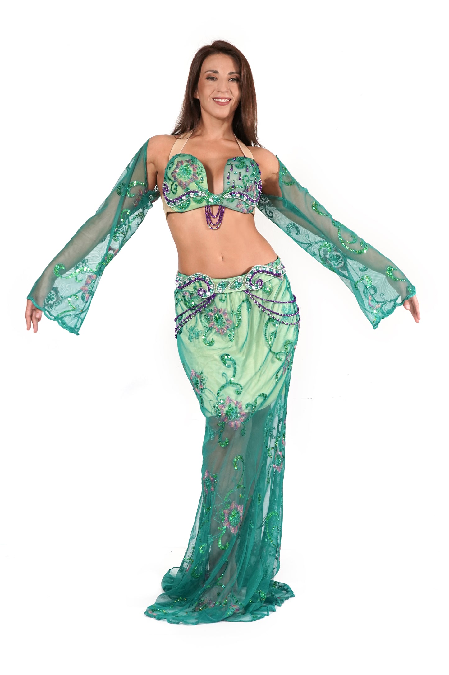 Fairies - Belly dance costume Verde esmeralda